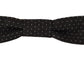 Elegant Black and White Silk Bow Tie