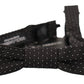 Elegant Black and White Silk Bow Tie
