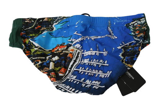 Elegant PORTOCERVO Print Swim Briefs