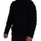 Elegant Black Cashmere Turtleneck Sweater