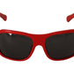 Swarovski Stone Embellished Red Sunglasses