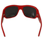 Swarovski Stone Embellished Red Sunglasses