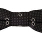 Polka Dot Silk Bow Tie in Black and White