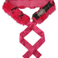 Fuchsia Fur Shearling Elegance Scarf
