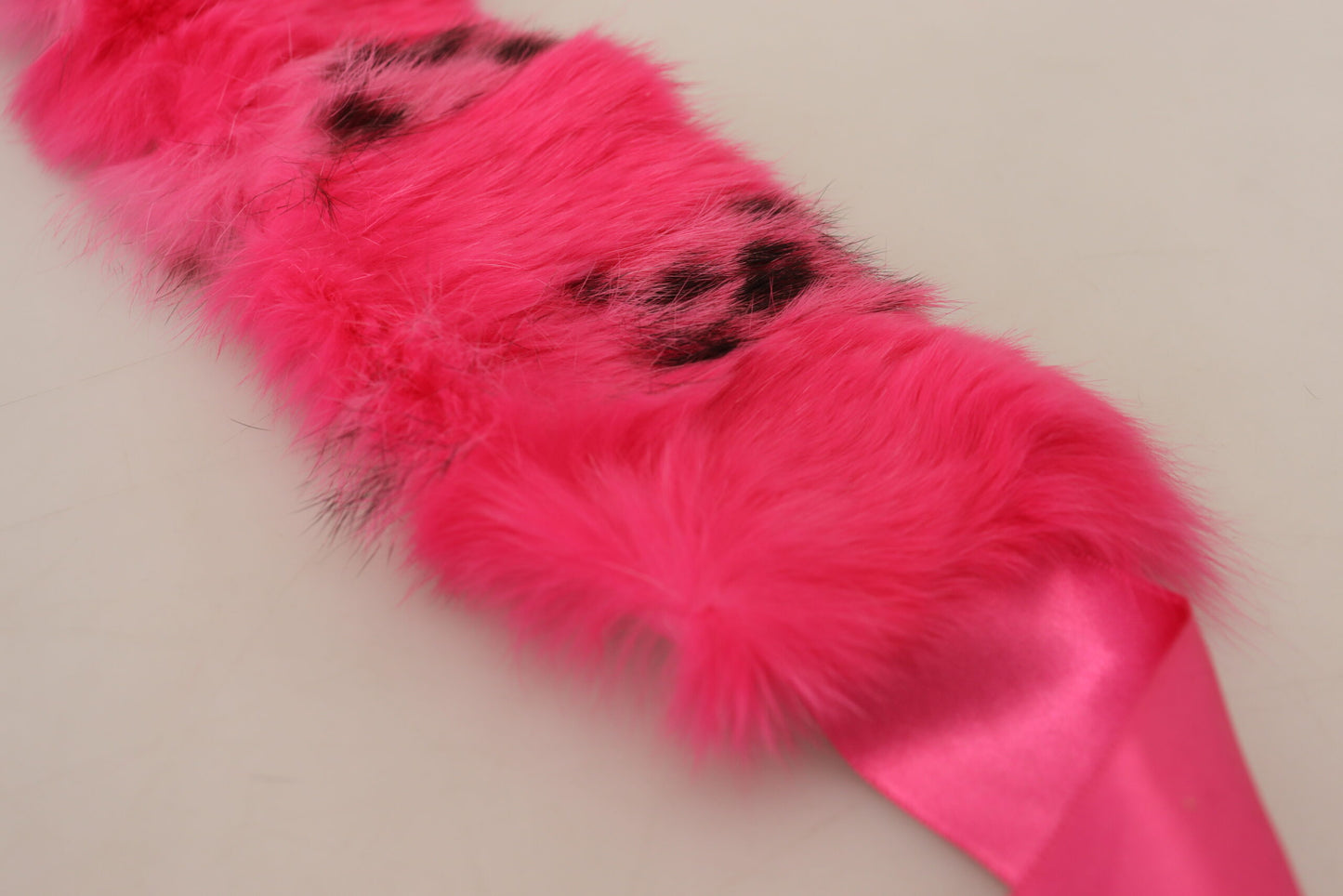 Fuchsia Fur Shearling Elegance Scarf