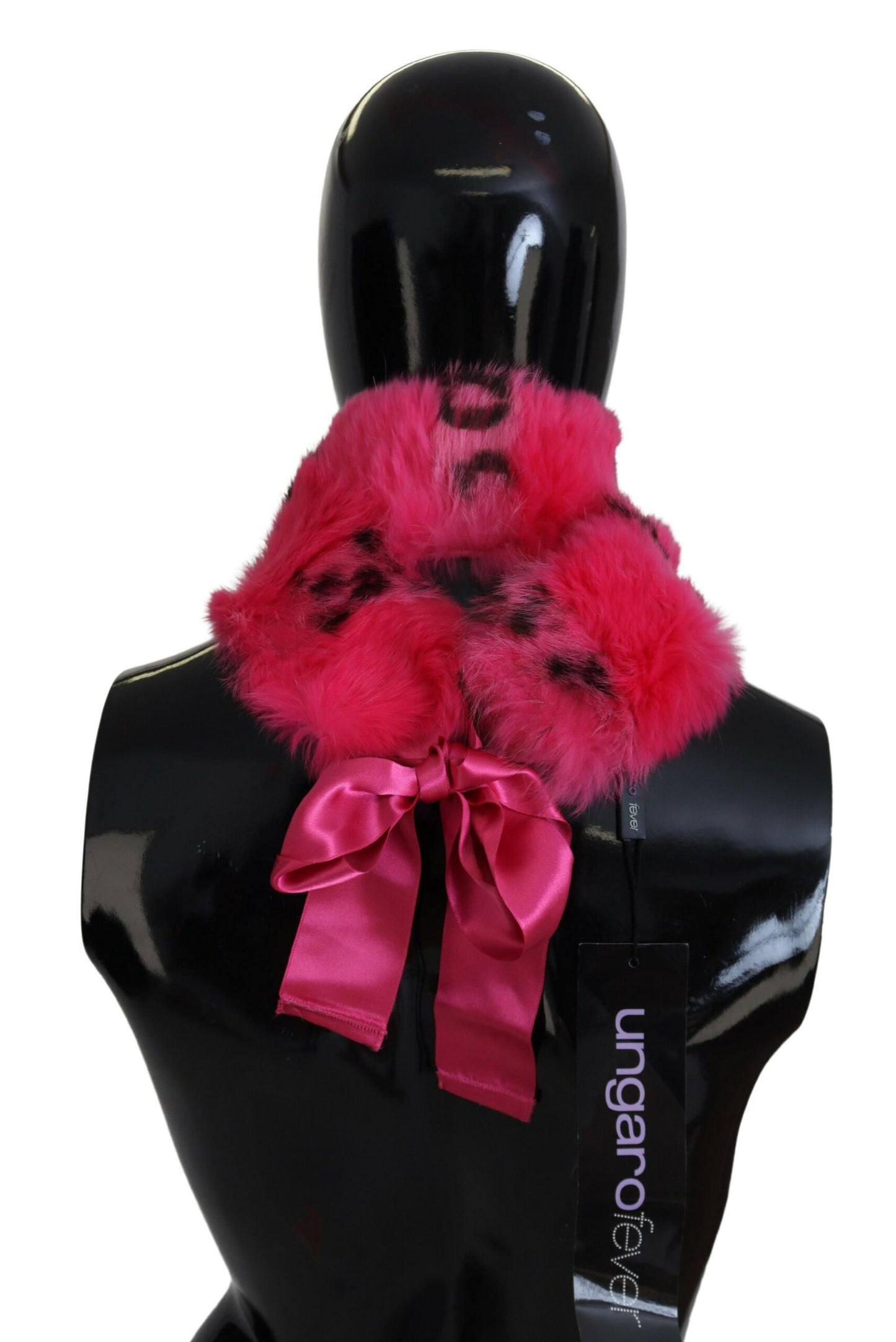 Fuchsia Fur Shearling Elegance Scarf