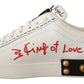 Elegant White Leather Low-Top Sneakers