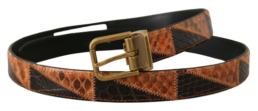 Italian Designer Multicolor Snakeskin Belt