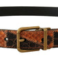 Italian Designer Multicolor Snakeskin Belt