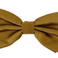Elegant Mustard Silk Bow Tie