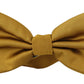 Elegant Mustard Silk Bow Tie