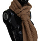 Dark Brown Wrap Shawl Knitted Camel Scarf