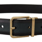 Elegant Dark Green Leather Belt
