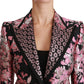 Elegant Floral Jacquard Blazer