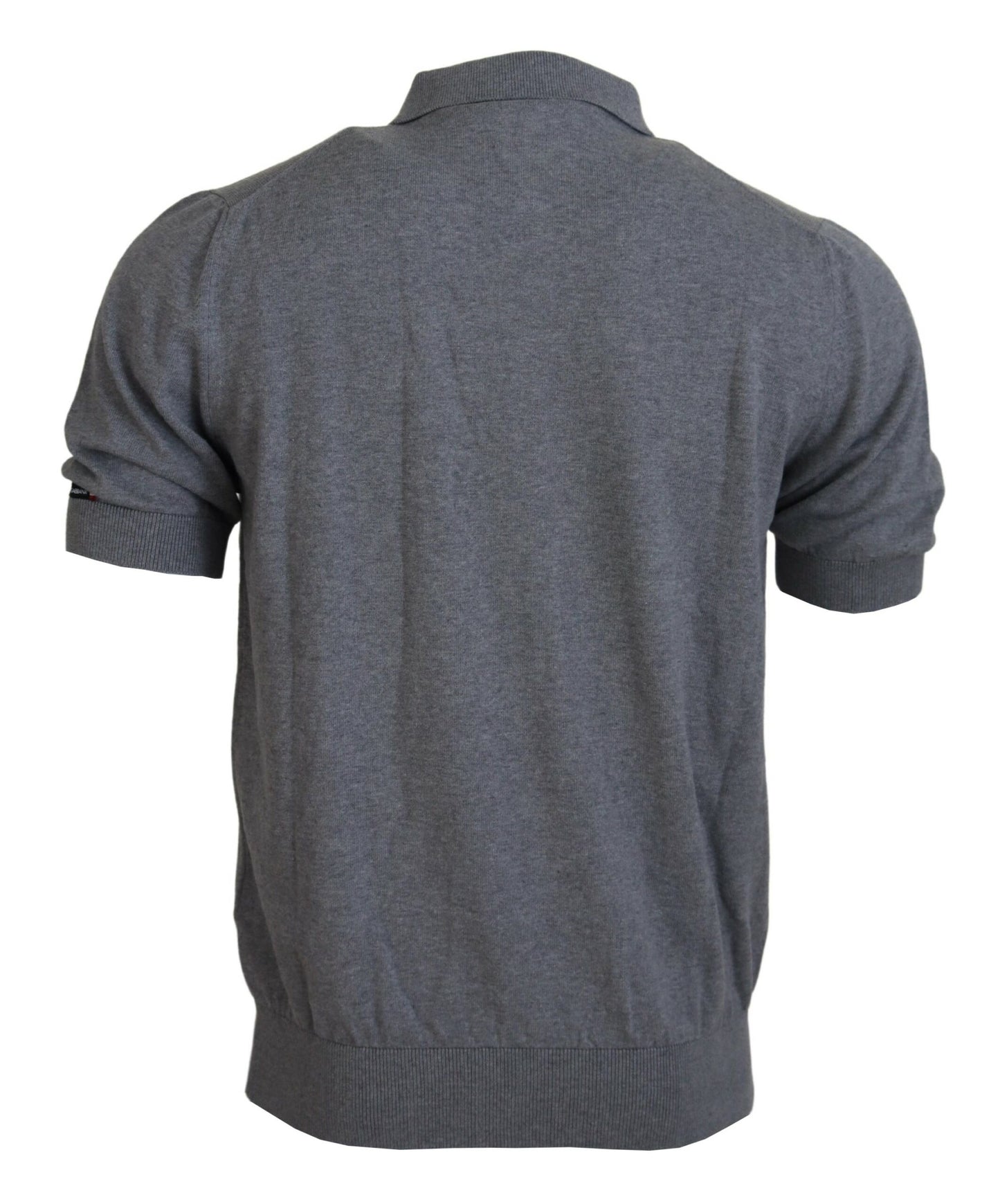 Elegant Gray Cotton Polo Tee