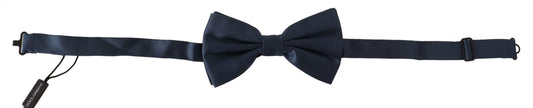 Elegant Silk Blue Bow Tie