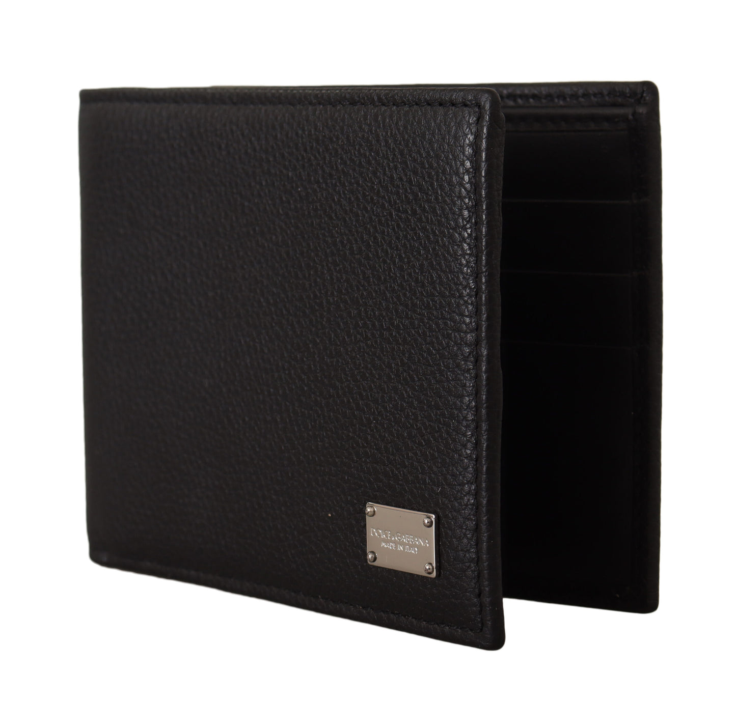 Elegant Black Leather Bifold Wallet