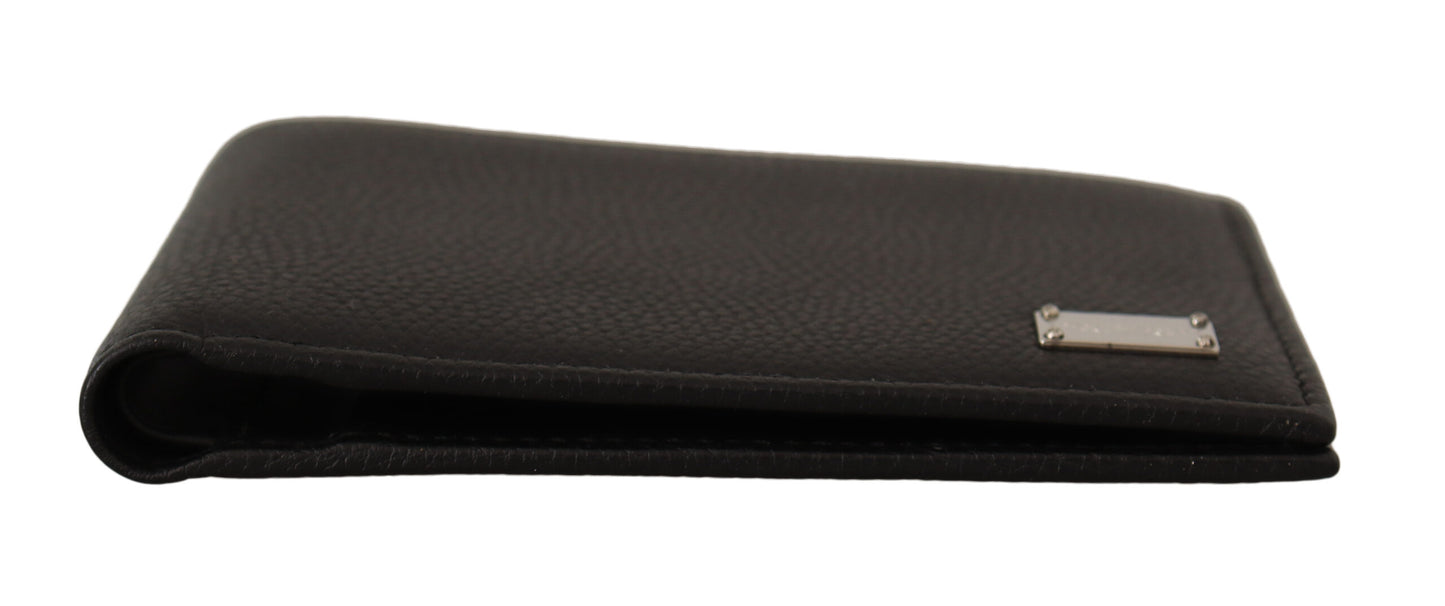 Elegant Black Leather Bifold Wallet