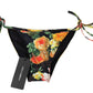 Elegant Black Floral Bikini Bottom