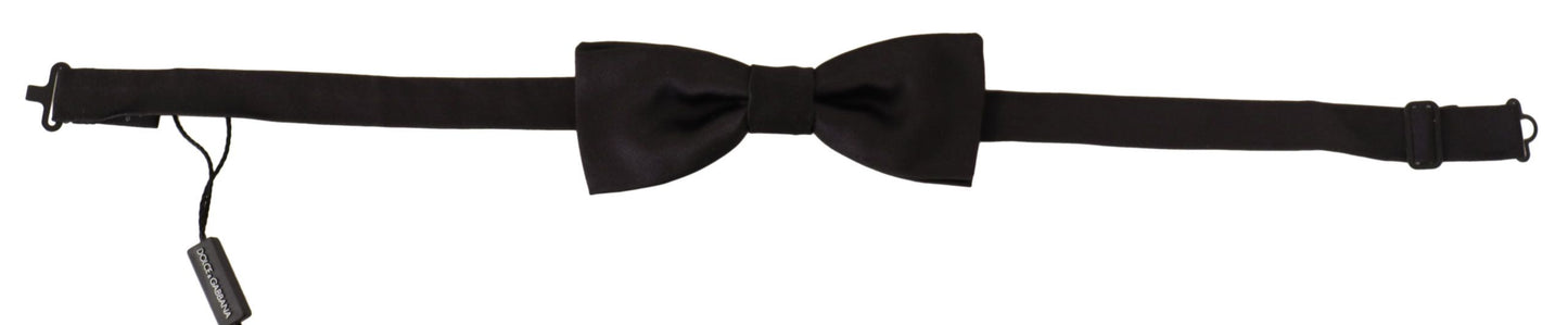 Elegant Silk Black Bow Tie