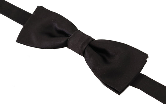 Elegant Silk Black Bow Tie