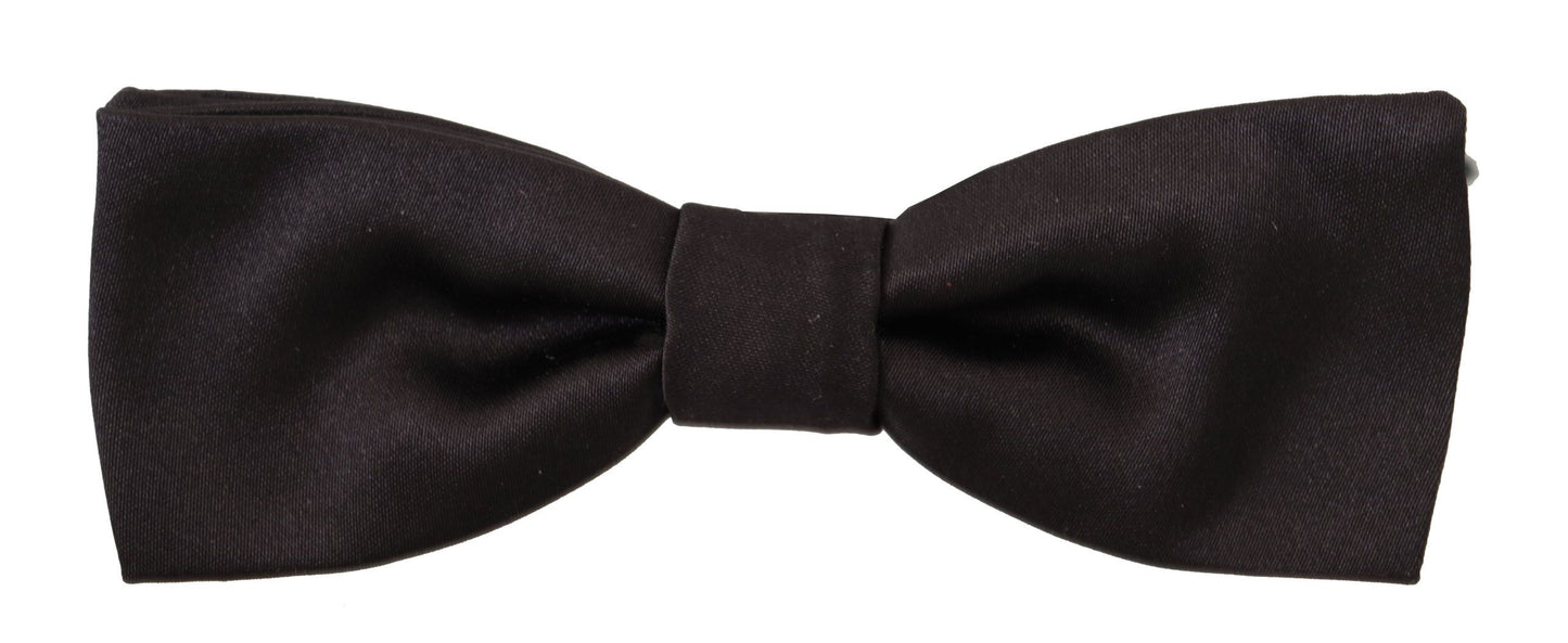 Elegant Silk Black Bow Tie