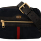 Elegant Blue Suede Belt Bag