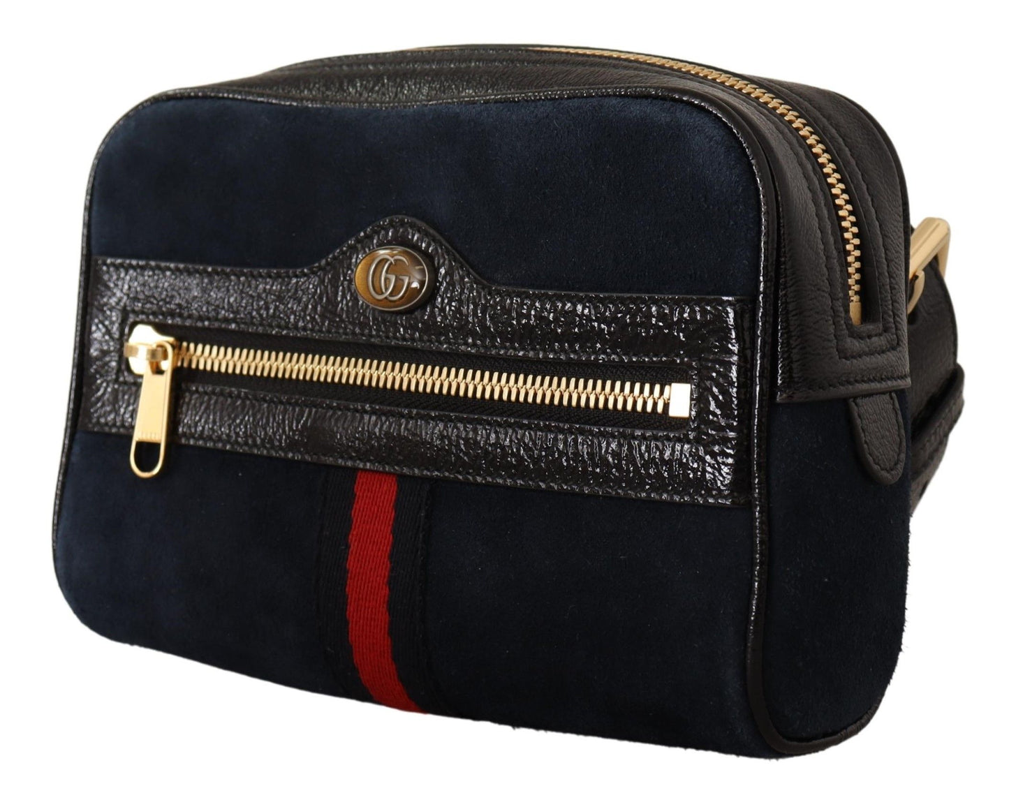 Elegant Blue Suede Belt Bag