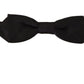 Elegant Black Silk Bow Tie