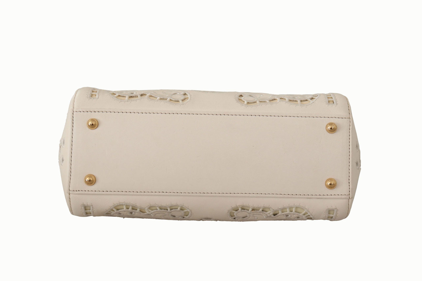 Elegant White Sicily Leather Shoulder Bag