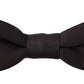 Elegant Black Silk Bow Tie