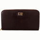 Elegant Bordeaux Leather Continental Wallet