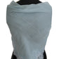 Light Blue Lace Silk Shawl Square Wrap Scarf