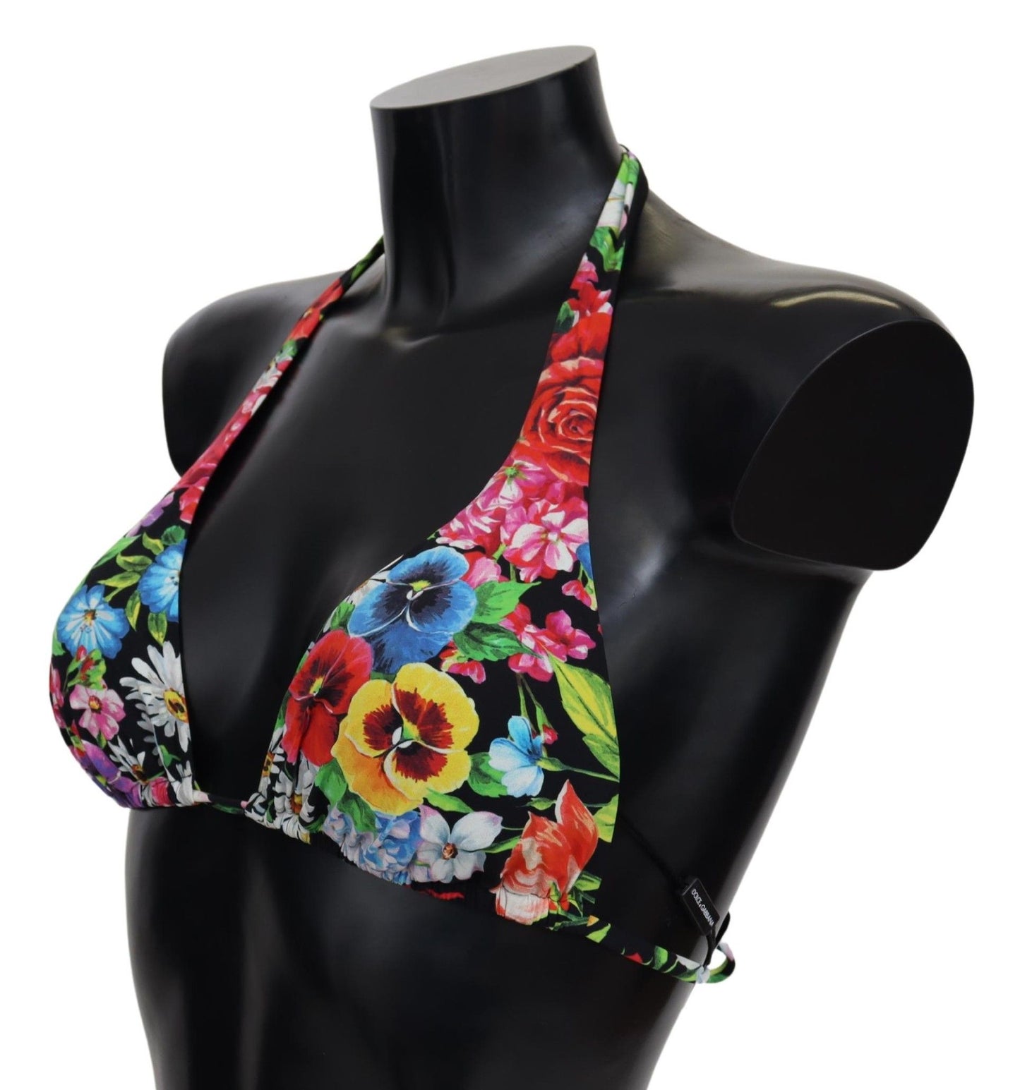 Vibrant Floral Print Bikini Top