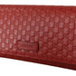 Elegant Red Leather Flap Wallet