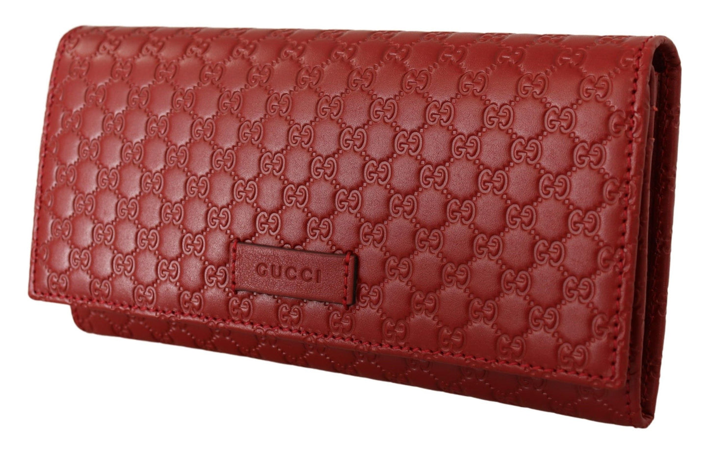 Elegant Red Leather Flap Wallet