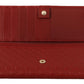 Elegant Red Leather Flap Wallet