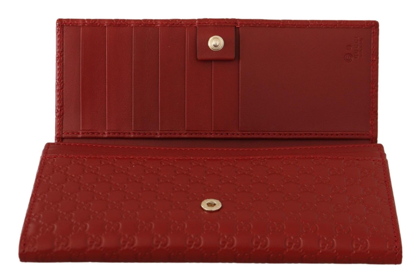 Elegant Red Leather Flap Wallet