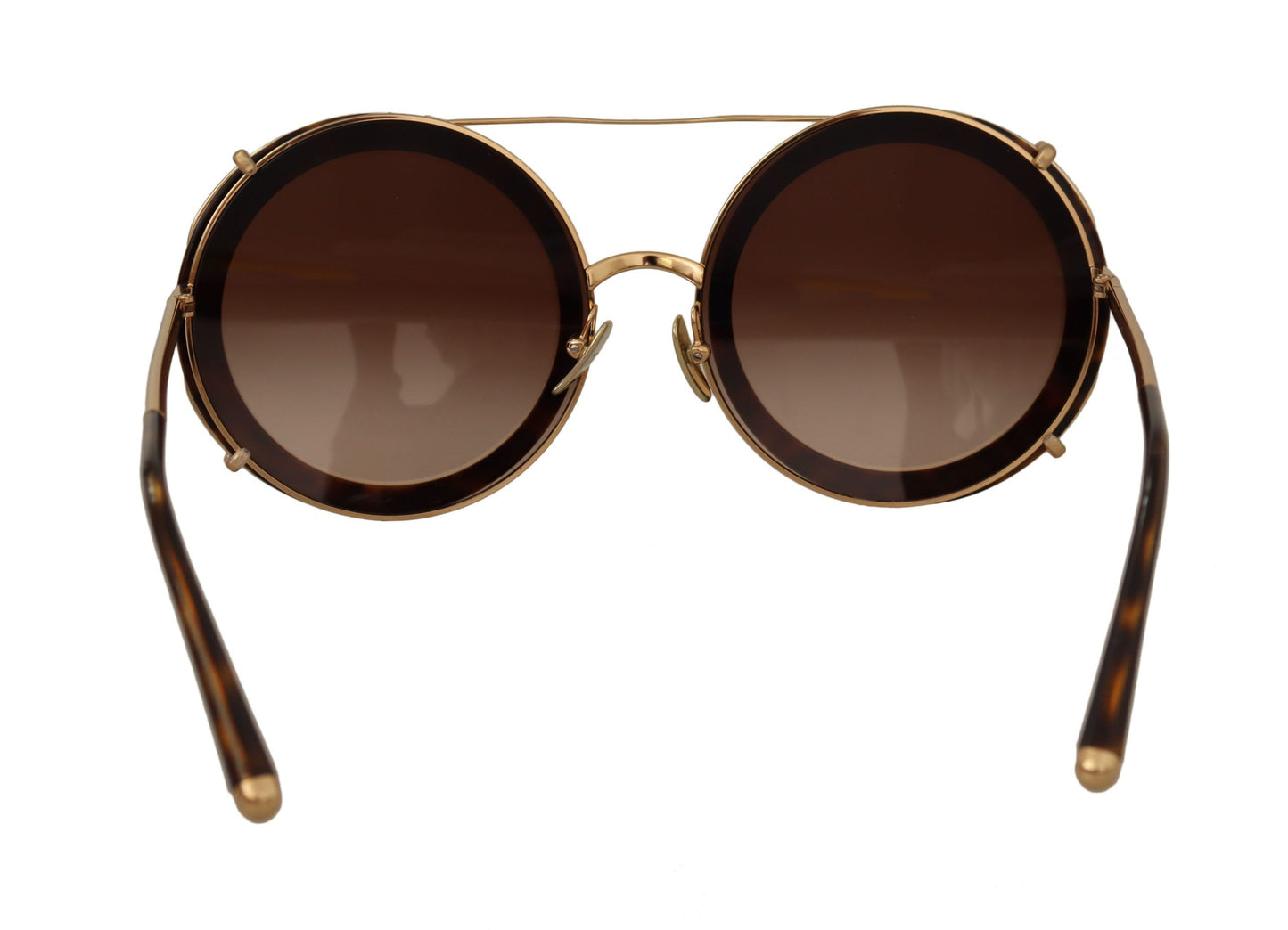 Elegant Gold-Tinted Clip-On Sunglasses