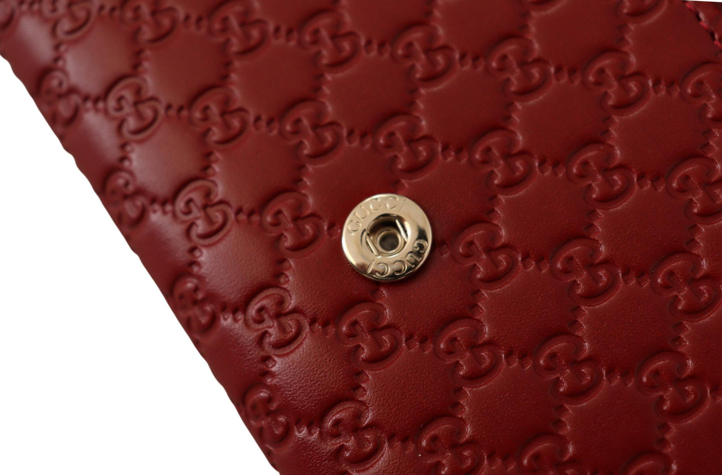 Elegant Red Leather Flap Wallet