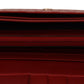 Elegant Red Leather Flap Wallet
