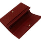 Elegant Red Leather Flap Wallet