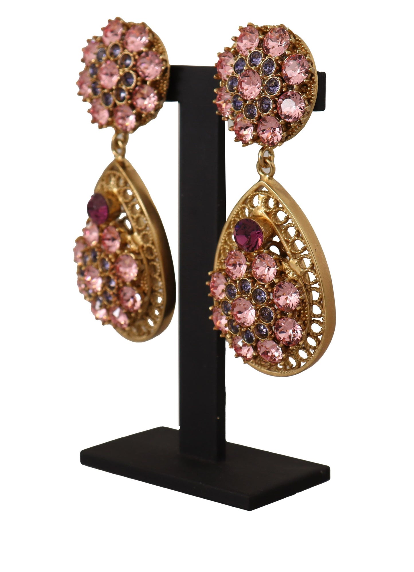 Baroque Sicilian Dangle Clip-on Earrings