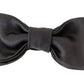 Elegant Black Silk Bow Tie