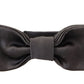 Elegant Black Silk Bow Tie