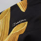 Black Linen Shirt with Penne Rigate Print