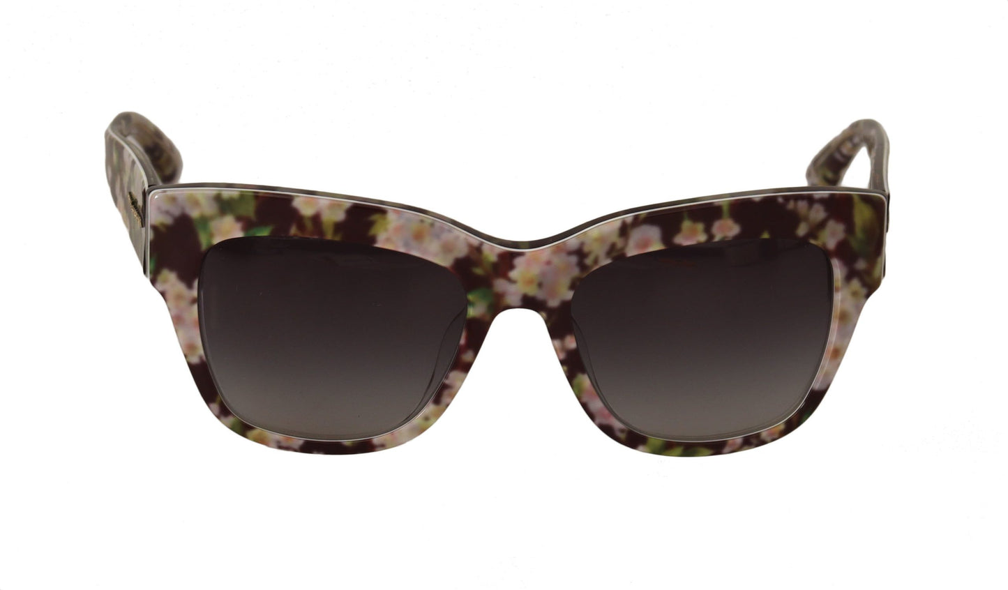 Elegant Floral Pattern Pink Sunglasses