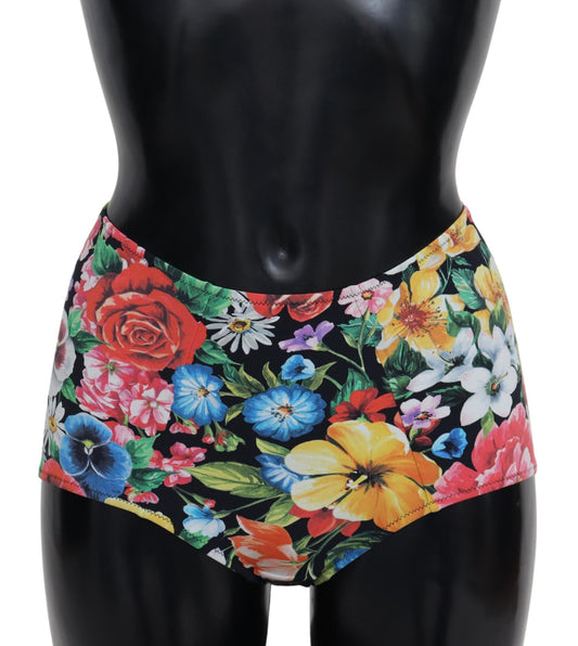 Floral High Waist Bikini Bottom