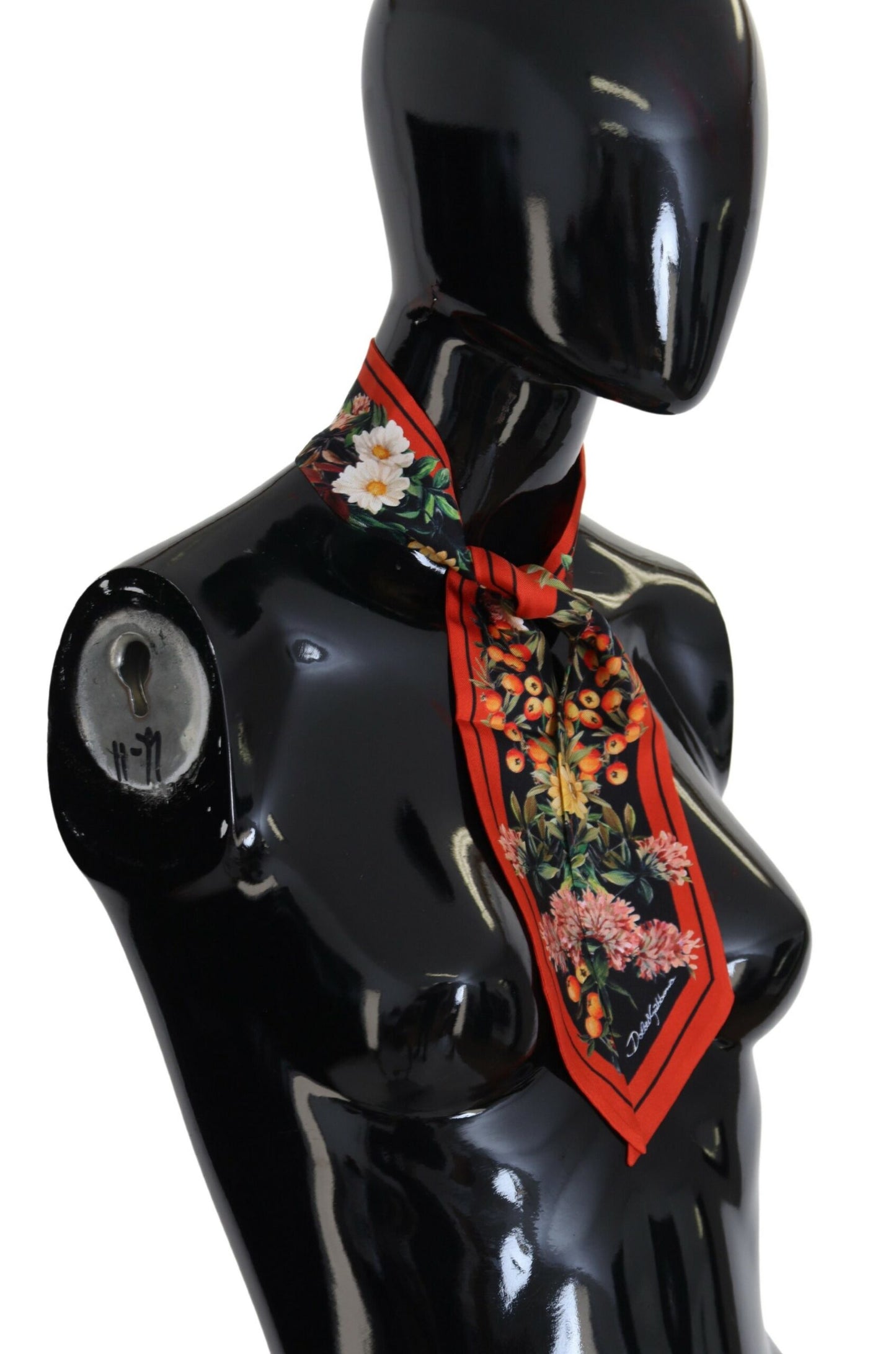 Chic Floral Silk Bandeau Scarf