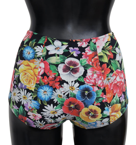 Floral High Waist Bikini Bottom